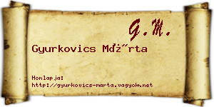 Gyurkovics Márta névjegykártya